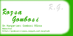 rozsa gombosi business card